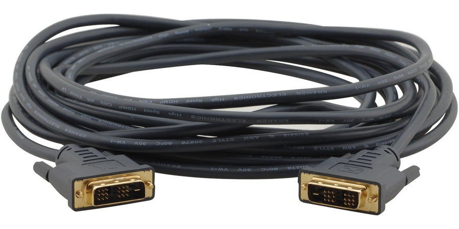 Kramer 97-0640015 | DVI Cable, Digital DVI, Male to Digital DVI (Single-Link) - Male, Length 15 ft.