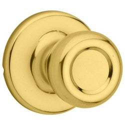 Kwikset 200T 3 CP | Door Knob, Tylo, Polished Brass, For Passage/Hall/Closet, Clear Pack