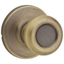 Kwikset 200T 5 CP | Door Knob, Tylo, Antique Brass, For Passage/Hall/Closet, Clear Pack