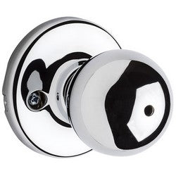 Kwikset 300P 26 6AL RCS KI | Door Knob, Polo, Round Corner Strike/Adjustable Latch, Polished Chrome, For Privacy/Bed/Bath