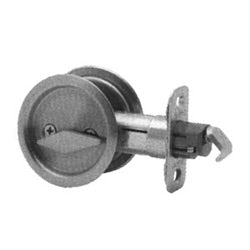 Kwikset 335 15 | Round Pocket Door Lock, Satin Nickel (Privacy)