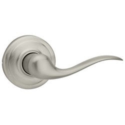 Kwikset 720TNL 15 6AL RCS | Door Lever, Tustin, Round Corner Strike/Adjustable Latch, Satin Nickel, For Passage/Hall/Closet