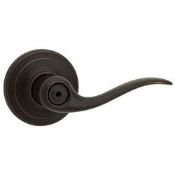 Kwikset 730TNL 11P 6AL RCS | Door Lever, Tustin, Round Corner Strike/Adjustable Latch, Venetian Bronze