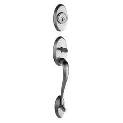 Kwikset 800SE 15 SCAL SCS LIP | Door Handleset, Shelburne, Square Corner Strike/Adjustable Latch, Single Cylinder, Satin Nickel, Without Interior Pack