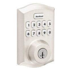 Kwikset 98930-001 | Home Connect 620 Keypad Connected Smart Lock with Z-Wave Technology Featuring SmartKey Security in Satin Nickel