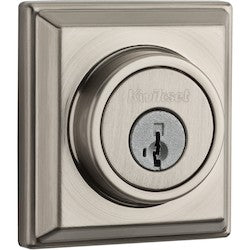 Kwikset 99100-064 | 91 Signature Series Contemporary Deadbolt featuring SmartKey Security and Home Connect Technology in Satin Nickel