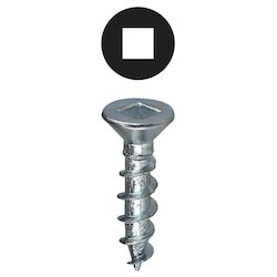 L. H. Dottie DDFW8114 | 8 X 1-1/4 Flat Head Square Drive Wood Screws Zinc Plated