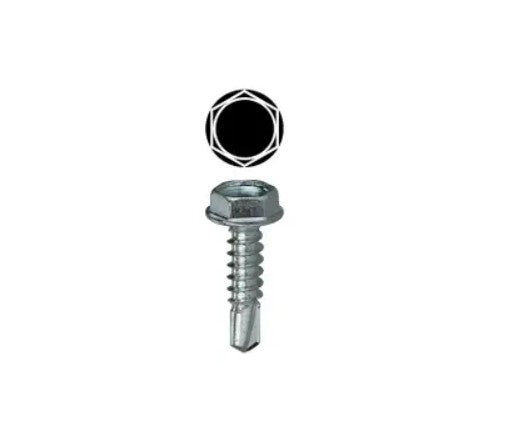 L. H. Dottie TEKHW82 | 8 x 2'' Hex Washer Head Self Drilling Screw
