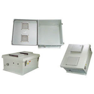 L-com NB181608-03V | Industrial Fiberglass Enclosure, 16 in. W x 8 in. H x 18 in. D
