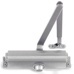 LCN Closers 1261 HW/PA 689 TBSRT | Door Closer, Medium Duty, Non-Handed, 1-5 Adjustable Spring, Cast Iron, Aluminum, Hold-Open Arm, Thru-Bolt, Self Reaming and Tapping Screw with Parallel Arm Shoe