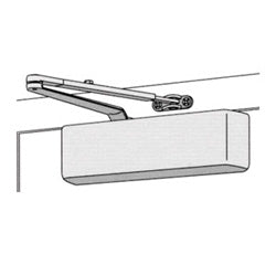 LCN Closers 4011 REGARM 689 LH TBWMS | Door Closer, Heavy Duty, Left Hand, 1-5 Adjustable Spring, Cast Iron, Aluminum, Regular Arm, Plastic Cover, Thru-Bolt, Wood and Machine Screw