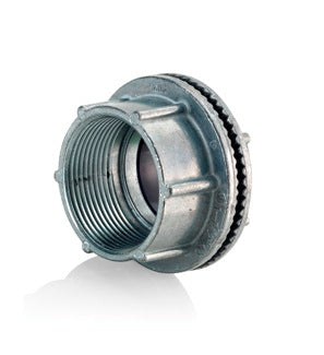 Leviton HUB-112 | Watertight Conduit Hub, 1 1/2" - For use with IMC (Intermediate Metal Conduit) or rigid conduit; threaded connection type