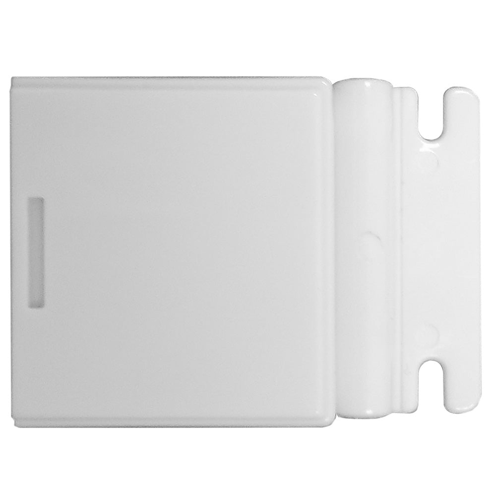 Leviton LI150-W0 | British-Style Wallplate Insert, 50mm x 12.5mm, Flat, Blank, White