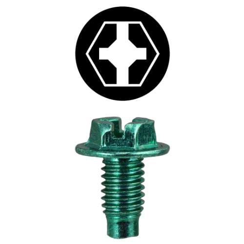 L. H. Dottie 1032G | 10-32 x 3/8'' Hex Head Multi-Drive Ground Screw With Leader Point
