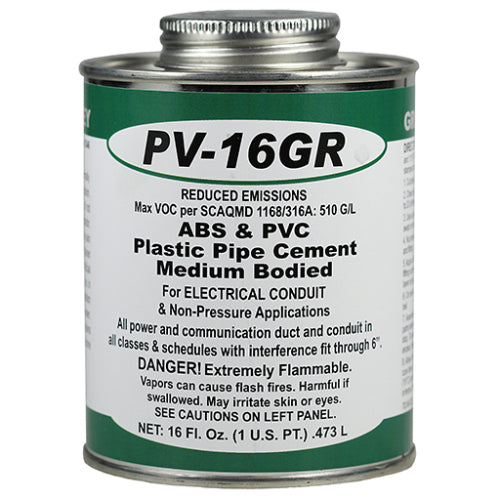L. H. Dottie PV16GR | Gray ABS & PVC Cement (Pint)