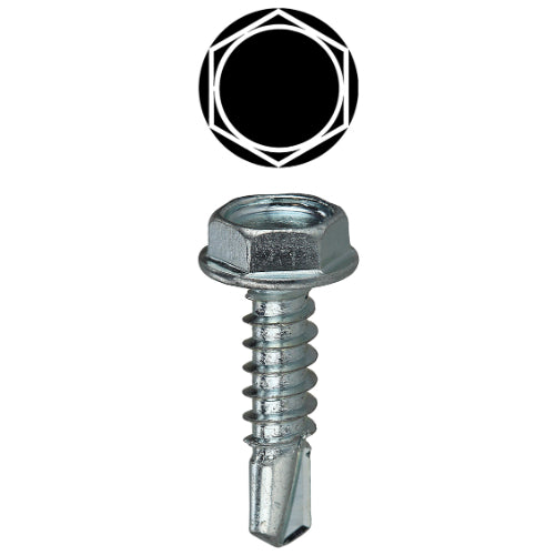 L. H. Dottie TEKHW1012 | 10 x 1/2'' Hex Washer Head Self Drilling Screw