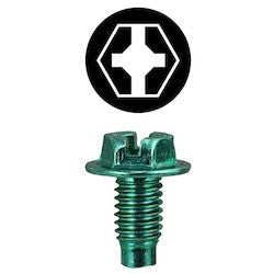 L. H. Dottie 1032G | 10-32 x 3/8'' Hex Head Multi-Drive Ground Screw With Leader Point