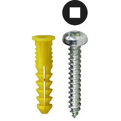 L. H. Dottie 2AKDD | 10 Yellow Wing Conical Anchor Kit With Pan Head Square Drive Screws