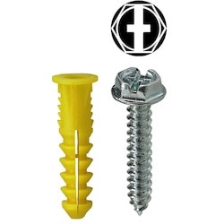 L. H. Dottie 2AKHX | 10 Yellow Wing Conical Anchor Kit With Hex Head Combo Drive Screws