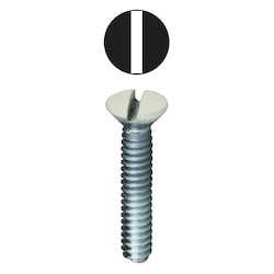 L. H. Dottie 416WHT | 6-32 x 1'' White Slotted Oval Head Wall Plate Screw