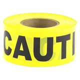 L. H. Dottie BT5 | 3'' x 1000' Yellow Barricade Tape (Caution Caution Caution)
