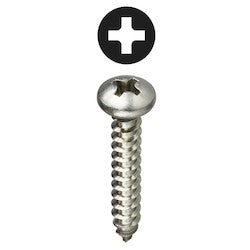 L. H. Dottie PHSMSS61 | 6 x 1'' Stainless Steel Phillips Pan Head Sheet Metal Screw