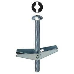 L. H. Dottie TB43DS | 1/4'' x 3'' Square/Slotted Mushroom Head Toggle Bolt