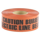 L. H. Dottie UT8D | 3'' x 1000' Red Underground Tape (Caution Buried Electric Line Below)