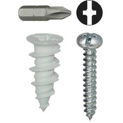 L. H. Dottie WDK6N | 6 Nylon Walldriller Anchor Kit With Pan Head Combo Drive Screws