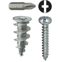 L. H. Dottie WDK6 | 6 Zinc Alloy Walldriller Anchor Kit With Pan Head Combo Drive Screws