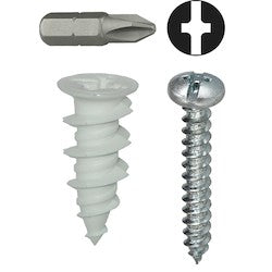 L. H. Dottie WDK8N | 8 Nylon Walldriller Anchor Kit With Pan Head Combo Drive Screws