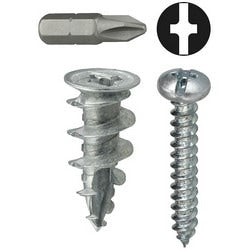 L. H. Dottie WDK8 | 8 Zinc Alloy Walldriller Anchor Kit With Pan Head Combo Drive Screws