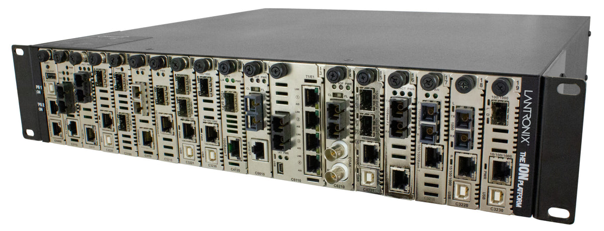 Lantronix ION219-A-SA | 19-Slot Chassis for ION Slide-in Modules