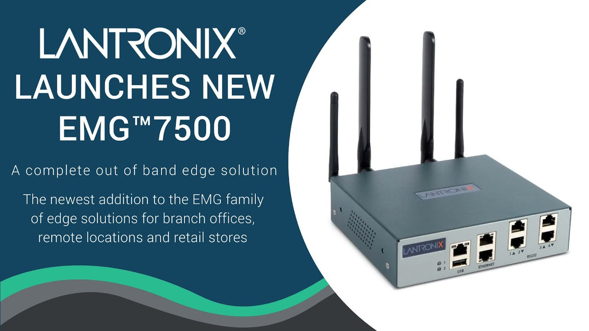 Lantronix EMG751201S | 4 Port Serial, 4 Port USB, Cellular LTE, EMG7500