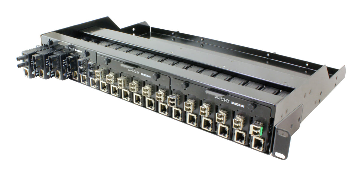 Lantronix M-MCR-01-BR | 18-Slot Mini Media Converter Chassis