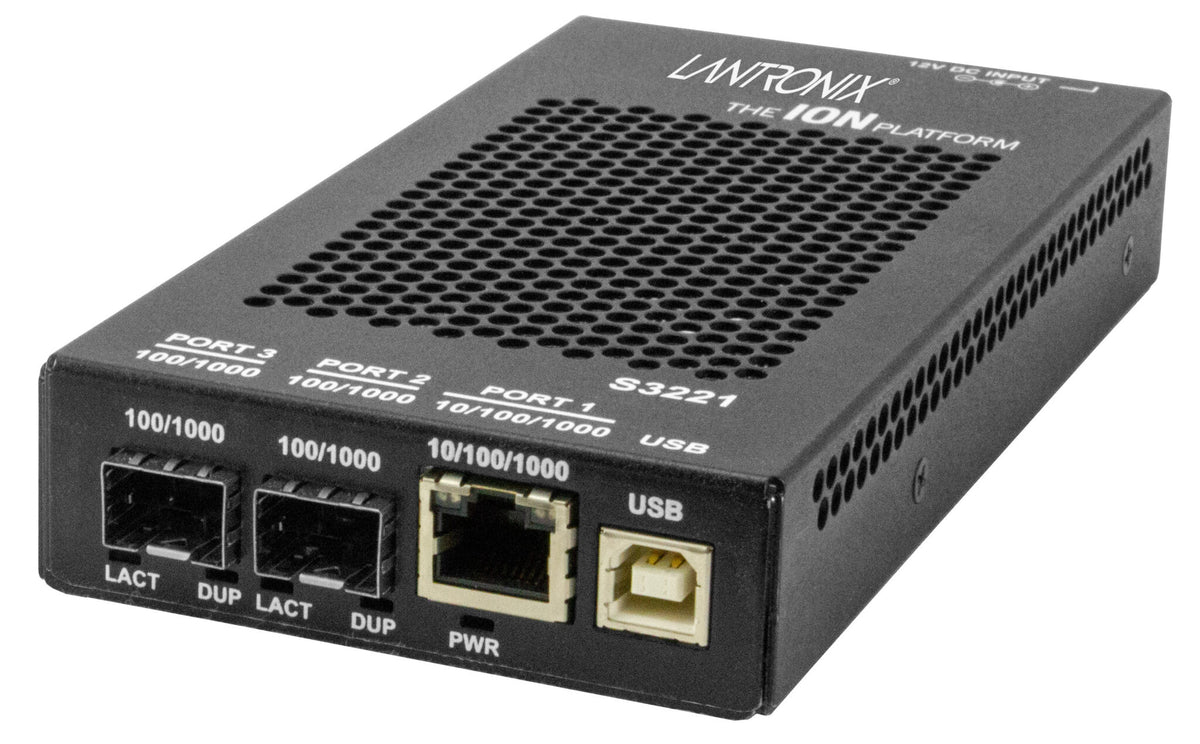 Lantronix S3221-1040-SA | Stand-alone Gigabit Ethernet Remotely Managed NID 10/100/1000Base-T to 1000Base-X