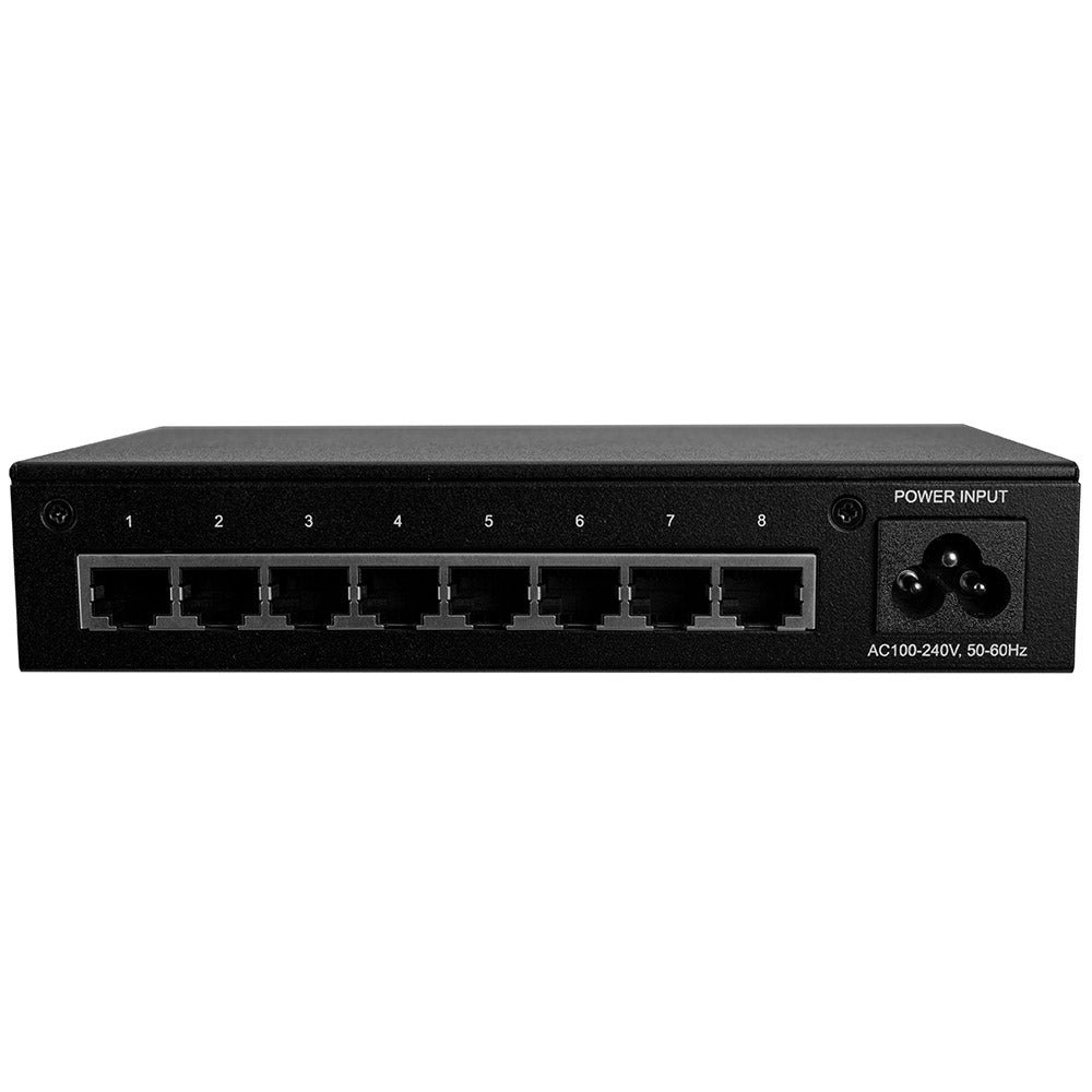 Lantronix S8TB-FF-NA | Unmanaged Gigabit Ethernet Switch (8) 10/100/1000Base-T Ports