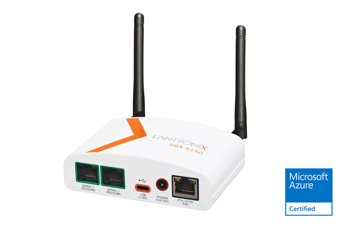 Lantronix SGX5150020US | SGX 5150 Iot Device Gateway, Wireless 802.11A/B/G/N/AC, USB, 10/100 Ethernet, 256M Flash, US