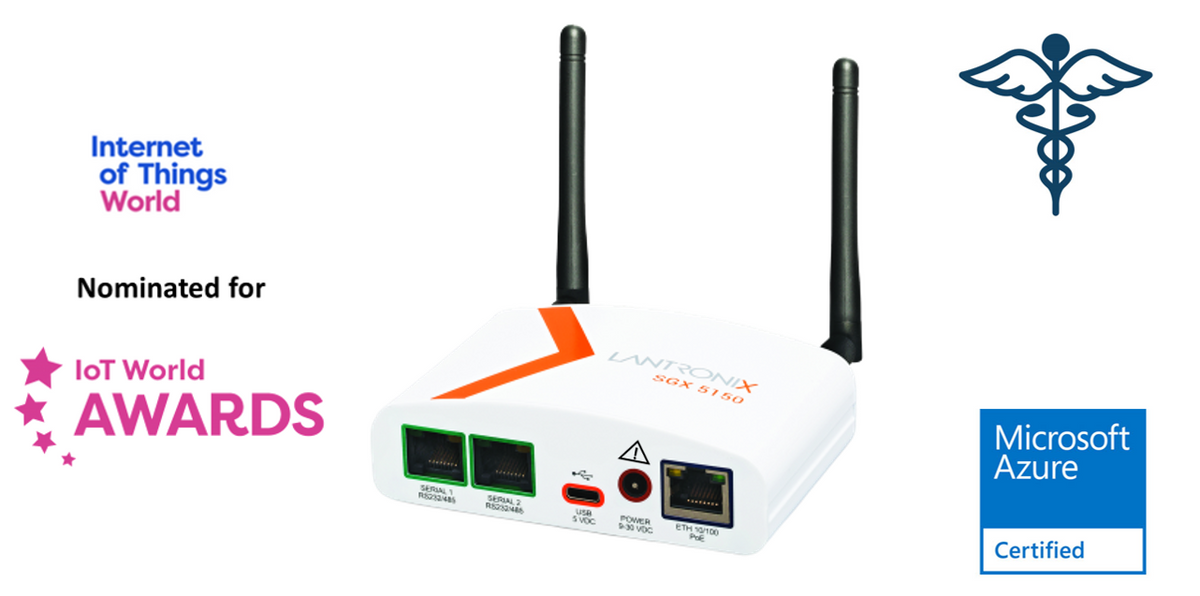 Lantronix SGX51501M2US | Wireless Iot Gateway Only, With Antenna, 1xRS232 (RJ45)