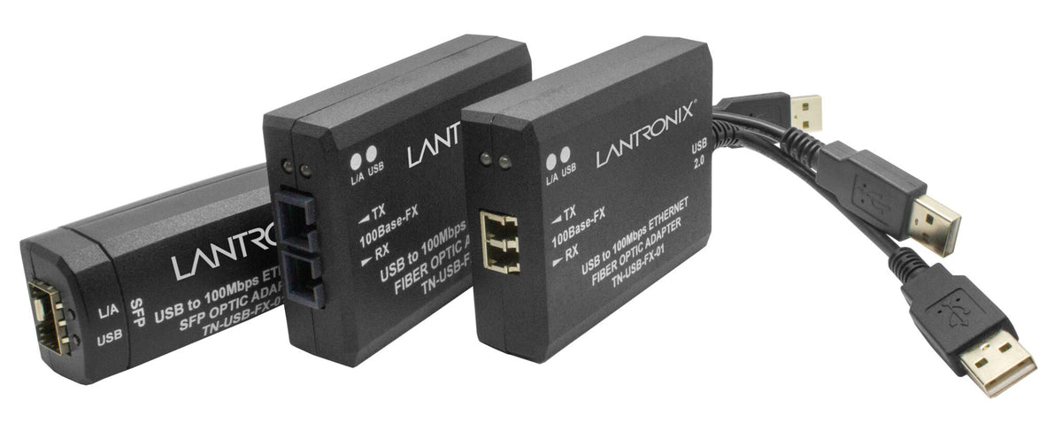Lantronix TNUSBFX01LC | Scorpion-USB™ 2.0 to Fast Ethernet Fiber Adapter100Base-FX