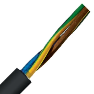 Lapp Group 16001093 | Power Cable, 5Conductor, Bare Copper, Rubber, 450 to 750V, 10sq.mm