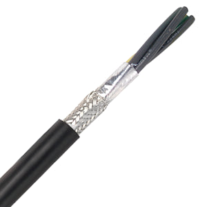 Lapp Group 700702 | VFD Cable, 16.7 mm OD, Tinned Copper, 12 AWG, Stranded, Black Jacket, TPE Jacket, Foil Tape Shield