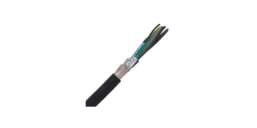 Lapp Group 7408044 | Power Cable, 0.896 in. OD, 4, Tinned Copper, Stranded, Black Jacket, Thermoplastic Jacket, Double Shield