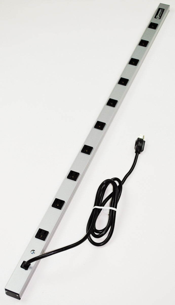 Legrand 4810BCS | Cabinetmate Plug-In Outlet Center Unit, 120V, 15A, 48-Inch Long, 10 Outlets, 6-Foot Cord, Computer-Grade Surge