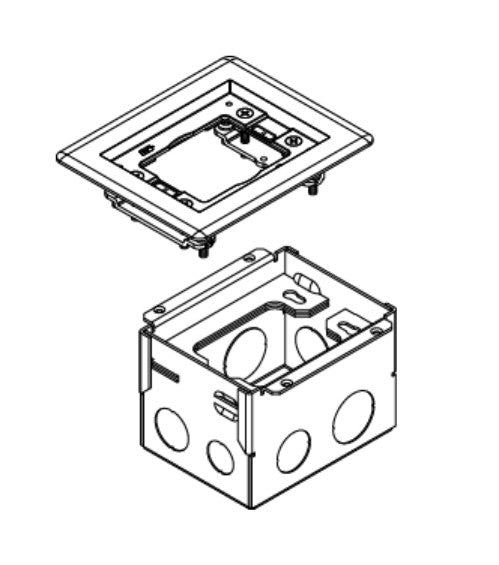 Legrand 880W1817B | One-Gang Steel Floor Box for Wood Floors