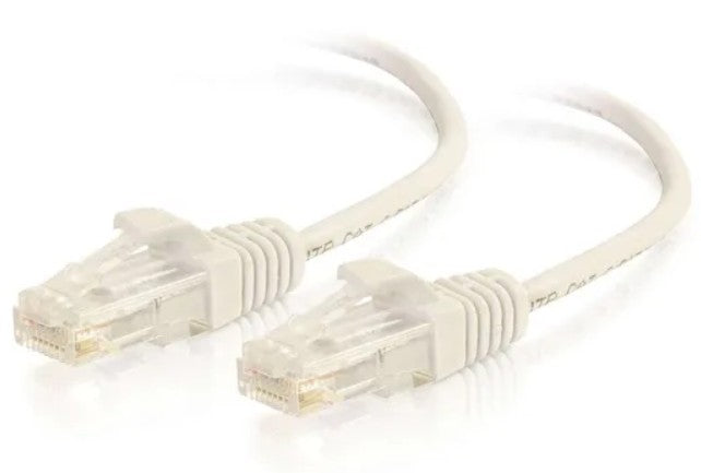 Legrand CG01185 | 1 ft (0.3 m) Cat 6 UTP Slim Patch Cable, 28 AWG, White