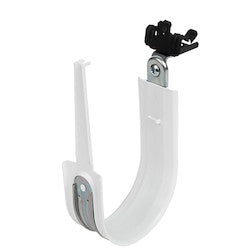 Legrand CJ64HPACHOK58 | 4" Plastic Coated J-Hook with Latch and 90 Angle Clip with Knock-on Beam Clip 5/16-1/2"