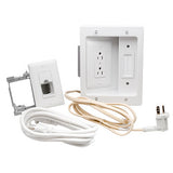 Legrand CPT306W-V1 | In-Wall Tv Power And Cable Management Kit, White
