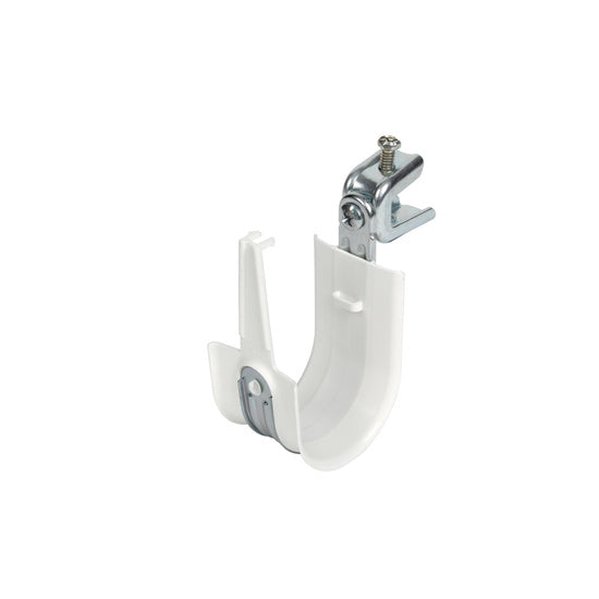 Cablofil CJ32HPPBC | 2" Plastic Coated J-Hook with Latch and Press on Beam Clip 1/2"