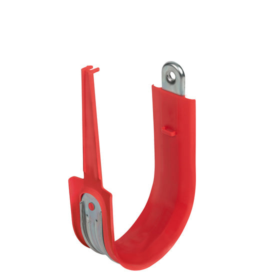 Cablofil CJ64HPRD | 4" Basic Red Plastic Coated J-Hook with Latch